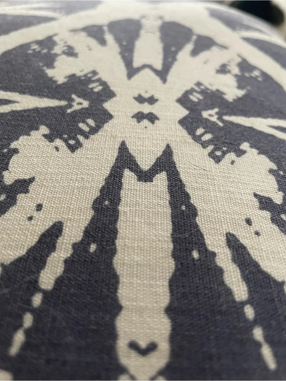 Pair of Decorative Boho Pillows - Indigo & White Shibori Tie-Dye Style NWOT